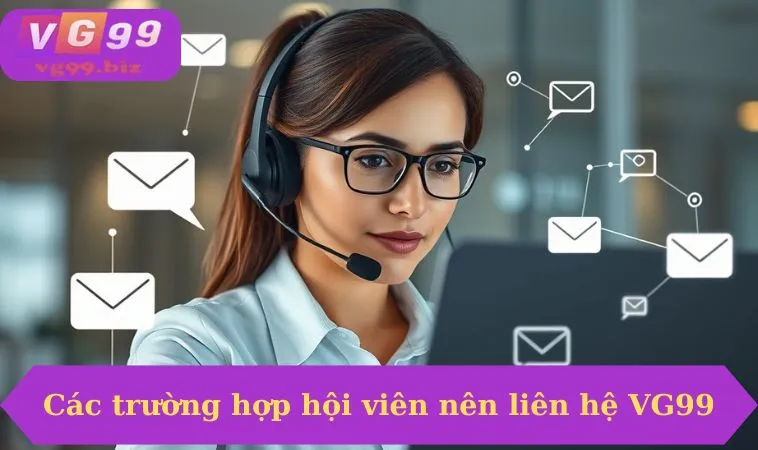 Các trường hợp hội viên nên liên hệ VG99