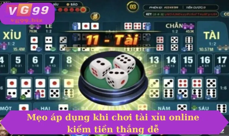 Mẹo áp dụng khi chơi tài xỉu online kiếm tiền thắng dễ